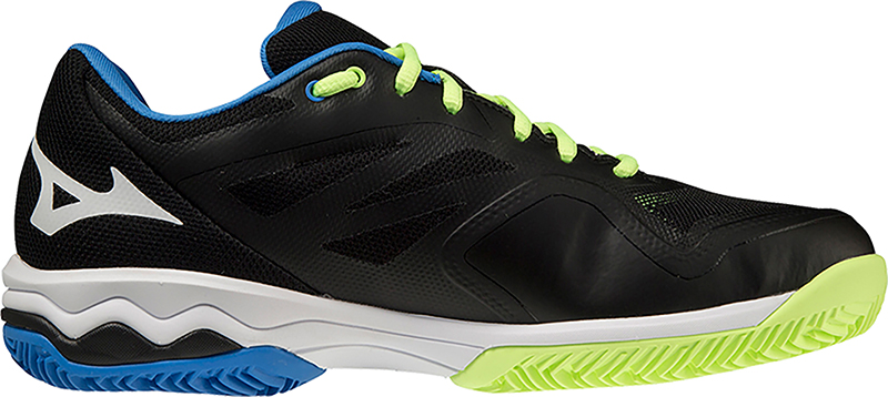 Mizuno Tennisschoen Padelschoen Wave Exceed Light CC Heren Zwart Blauw