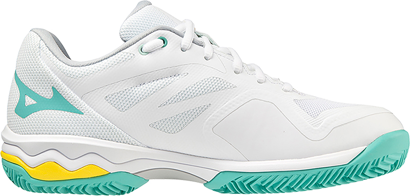 Mizuno Tennisschoen Padelschoen Wave Exceed Light CC Dames Wit Aqua