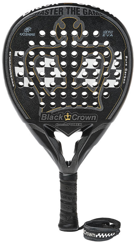 Black Crown Special Power (Druppel) - 2022 padel racket zwart/wit