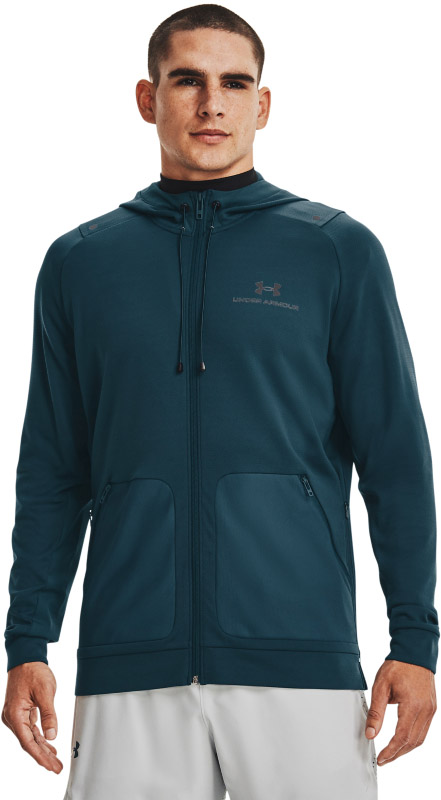 Under Armour Rush All Purpose Full Zip Hoody - Sporttruien - Blue - Mannen