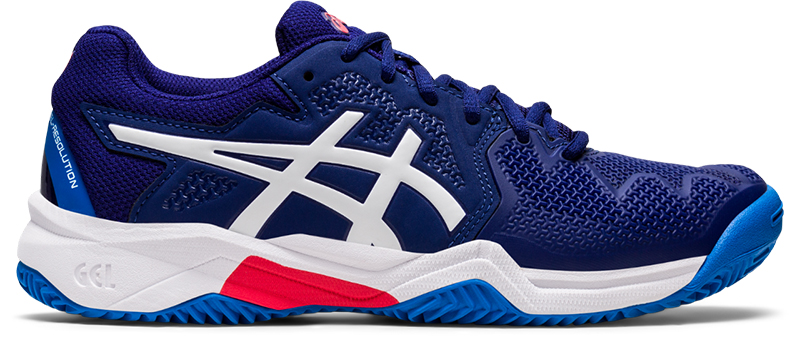 ASICS - GEL-RESOLUTION 8 CLAY JUNIOR - blauw