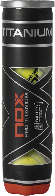 Nox Pro Titanium Padelballen – 4 Ballen - 1 koker