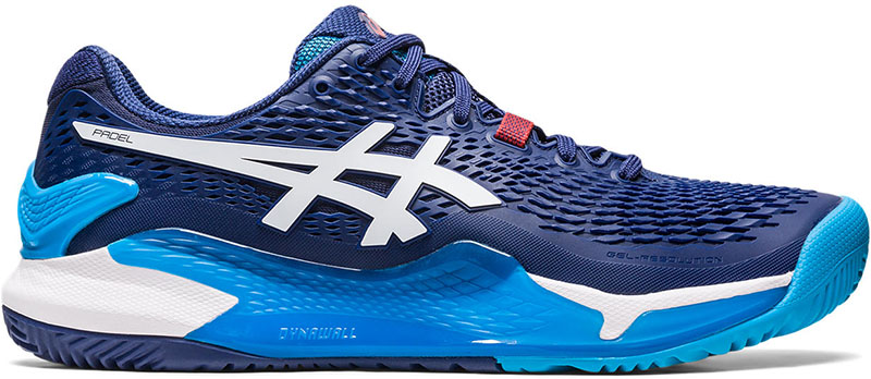 Asics Padelschoen Tennisschoen Gel Resolution 9 Heren Blauw Wit
