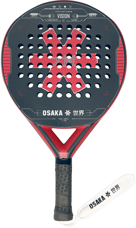 Osaka - Padel Racket - Vision Control Frame 23 - Zwart Rood