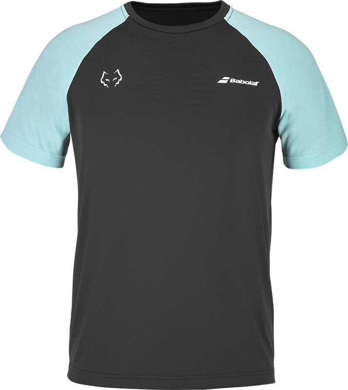 Babolat - T-Shirt - Juan Lebron - Zwart/Blauw - Maat XL